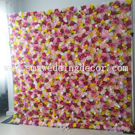 pink floral wall