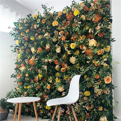 Ściana Kwiatowa Z Zielenią