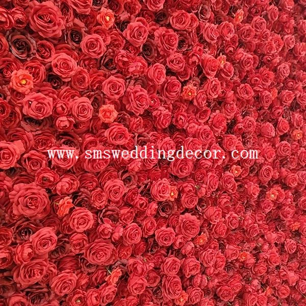 Red Flower Wall Backdrop