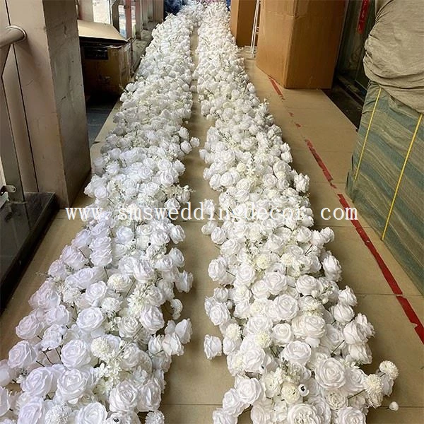 white floral runner
